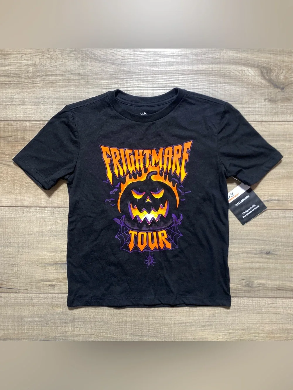 Way To Celebrate Unisex Halloween Frightmare Tour Short Sleeve T-Shirt XS Black